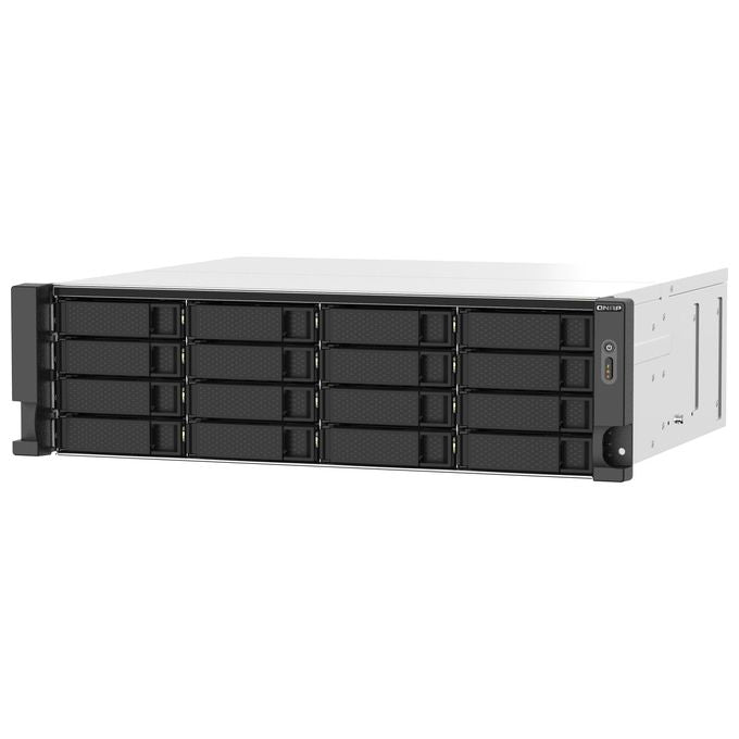 Qnap TS-1673AU-RP-16G Server Nas e di Archiviazione Armadio 3U Collegamento Ethernet Lan Nero-Grigio V1500b