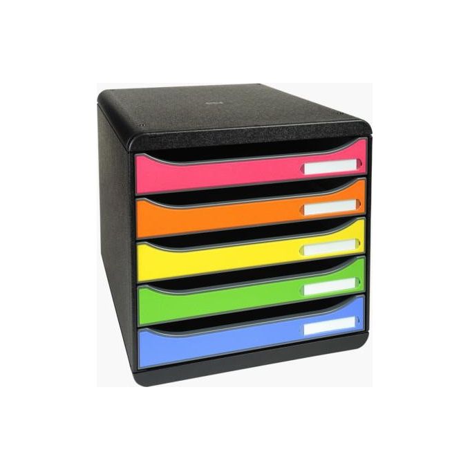 Exacompta Big Box Plus Cassettiere Nero-Arlecchino