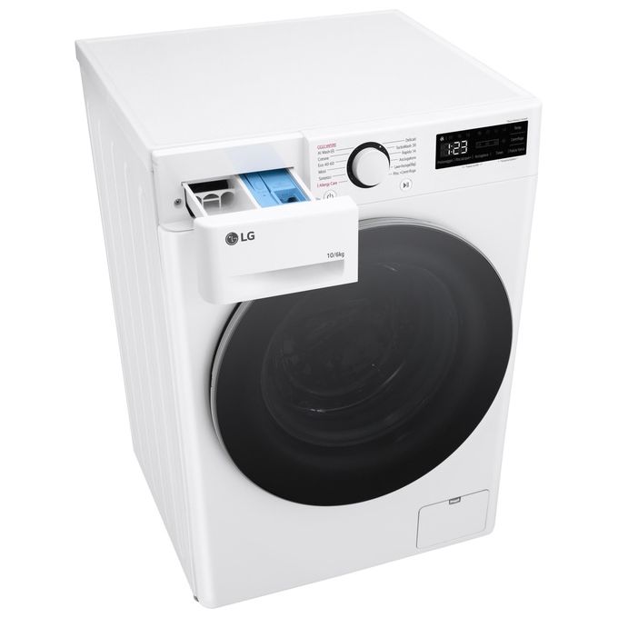 [ComeNuovo] LG AI DD D4R5010TSWS Lavasciuga 10Kg-6Kg Serie R5 Classe Energetica D