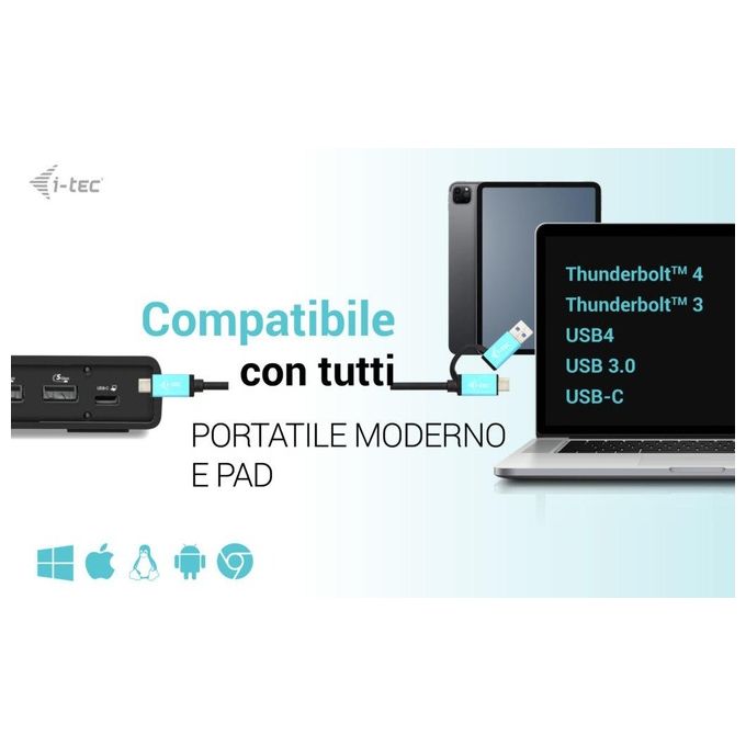 I-Tec Usb 3.0 - Usb-c - Thunderbolt 3 Dual Display Docking Station Gen2  Power Delivery 100w