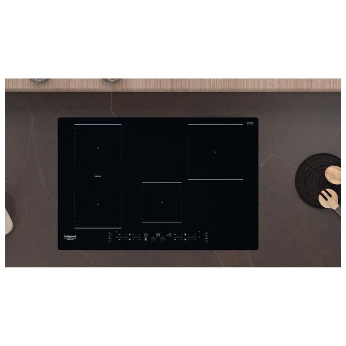 Hotpoint HB 0577B NE Piano cottura induzione 77 cm 4 zone funzione Combi Duo Active Cook controlli touch Nero