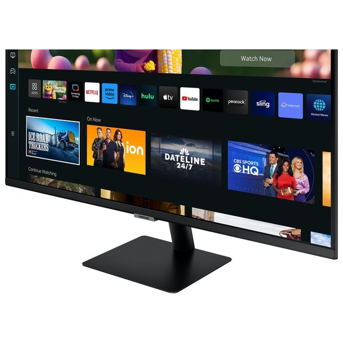 [ComeNuovo] Samsung Smart Monitor M5 LS27CM500EUXEN 27'' Full HD Flat, Piattaforma Smart TV (Amazon Video, Netflix), Airplay, Mirroring, Office 365, Wireless Dex, Gaming Hub, Altoparlanti Integrati, 2x HDMI