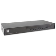 LevelOne KVM-3208 Switch per Keyboard-Video-Mouse Montaggio Rack Nero