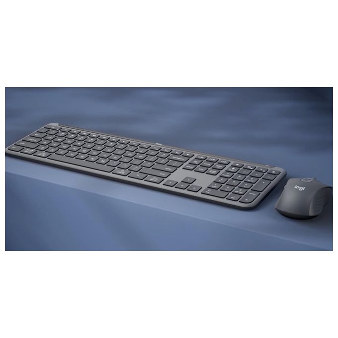 Logitech MK950 Signature For Business Tastiera Mouse Incluso Ufficio Rf Senza Fili  Bluetooth Qwerty Italiano Grafite