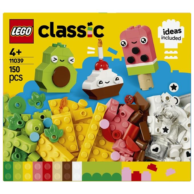 LEGO Classic Alimenti Creativi Piccolo Set di Giochi di Fantasia per Bambini e Bambine da 4 Anni in su con Cibo Giocattolo in Plastica da Costruire e Ricostruire in Altre Forme Idea Regalo 11039
