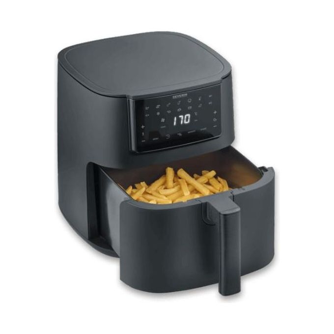 Severin FR2462 Friggitrice ad Aria Calda XXL 1700W 7 Litri Display Touch 12 Programmi Mantenimento Caldo Funzione Memoria Rivestimento Ceramica 290 x 387 x 310 cm Nero