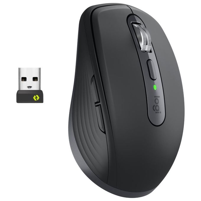Logitech MX Anywhere 3S for Business Mouse Mano Destra RF senza Fili Bluetooth Laser 8000 DPI Graphite