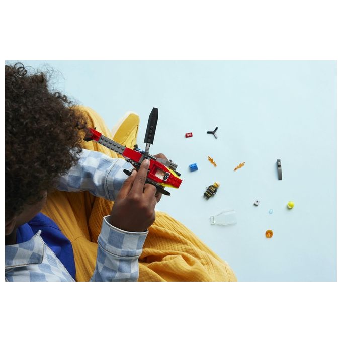 LEGO City 60411 Elicottero dei Pompieri, Veicolo Giocattolo con 2 Elementi Lancia-Acqua e Minifigure, Giochi per Bambini 5+