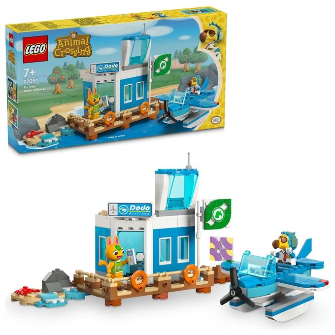 LEGO 77051 Animal Crossing Set da Costruzione con Aeroporto e Idrovolante Giocattolo 292 Pezzi colore Multicolore