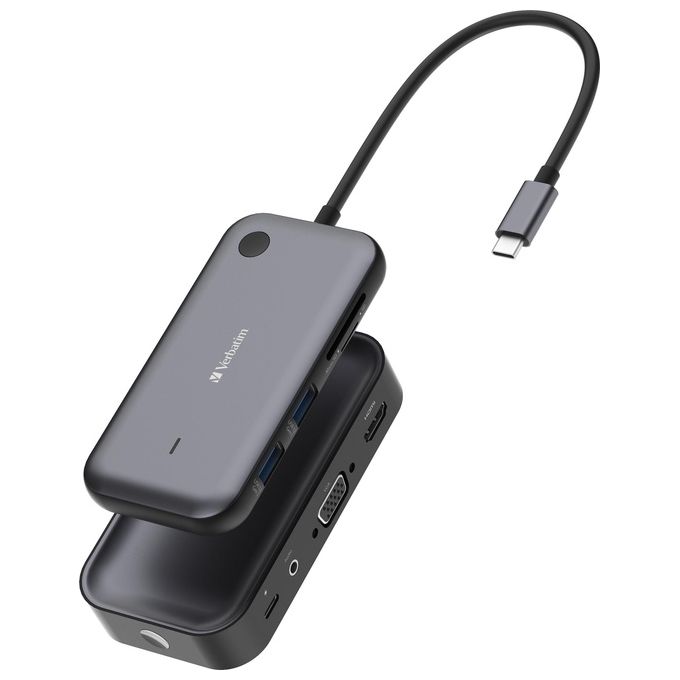 Verbatim Share my Screen Adattatore per Display Wireless USB-C 1080P con Hub