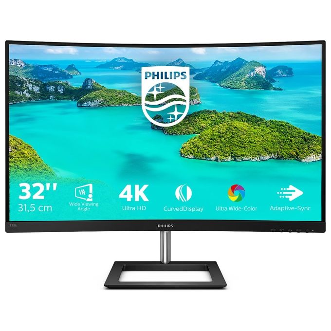 Philips Monitor 31.5'' LED VA Curvo 328E1CA - 00 3840 x 2160 4K Ultra HD Tempo di Risposta 4 ms