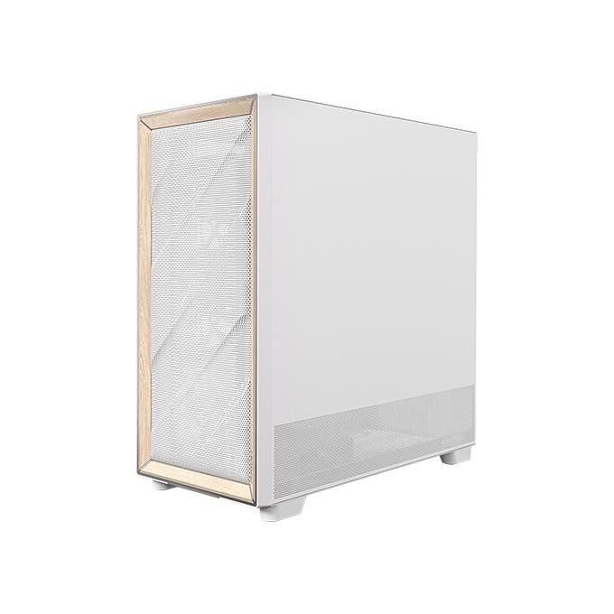 Antec Flux Wood White 5 Ventole Pwm Incluse Pannello Frontale ad Alto Flusso d'aria con Legno di Betulla Type-C Radiatore da 420mm e Supporto per Scheda Madre con Connessione Posteriore