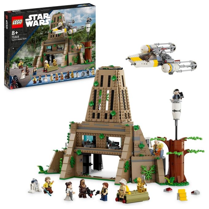 LEGO 75365 Star Wars: A New Hope Base Ribelle su Yavin 4 con 10 Minifigure, 2 Droidi, Starfighter Y-wing e Sala Comando