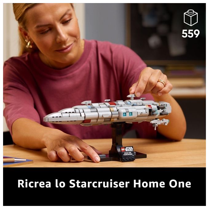 LEGO Star Wars 75405 - Home One Starcruiser, Set da Costruzione con Sala Comando, Hangar e Minifigure, Eta' 10+