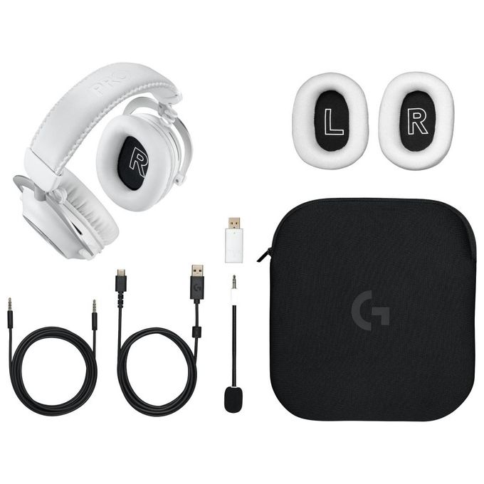Logitech G Pro X 2 Lightspeed Cuffie Gaming Wireless Bianco