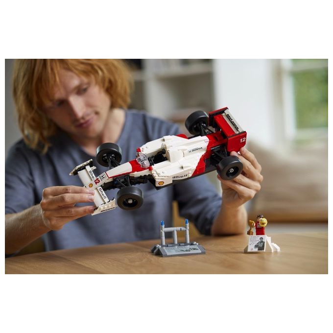 LEGO 10330 Icons Modellino da Costruire McLaren MP4-4 con Minifigure di Ayrton Senna 693 pezzi colore Nero