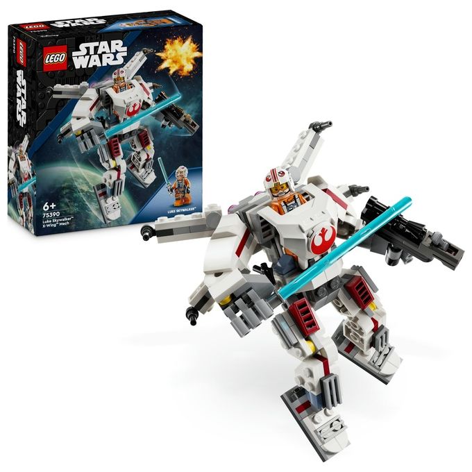 LEGO Star Wars Mech X-Wing di Luke Skywalker Veicolo Robot Giocattolo Simile all'Astronave Set di Giochi d'Avventura per Bambini e Bambine da 6 Anni in su Piccolo Regalo da Collezione 75390