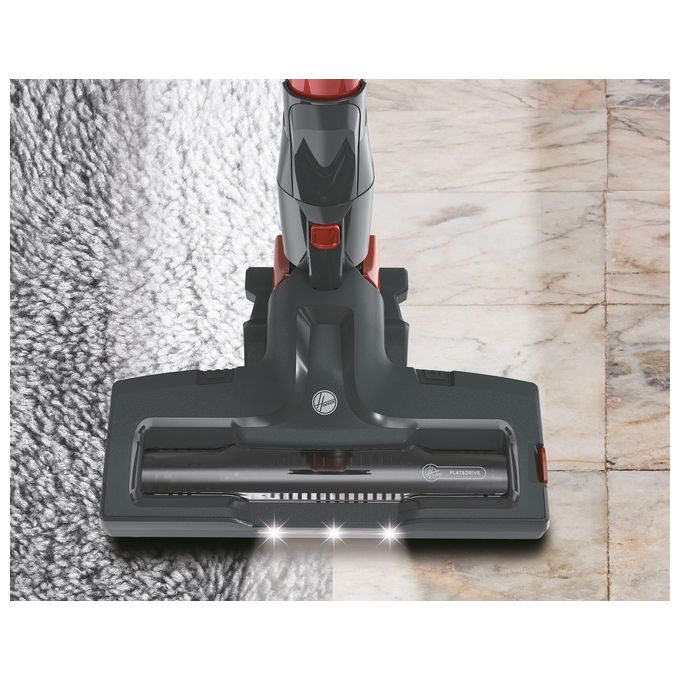Hoover HF322AFP 011 Scopa Elettrica senza Filo senza Sacco Capacita' 0,7 Litri Autonomia 40 minuti Grigio-Rosso