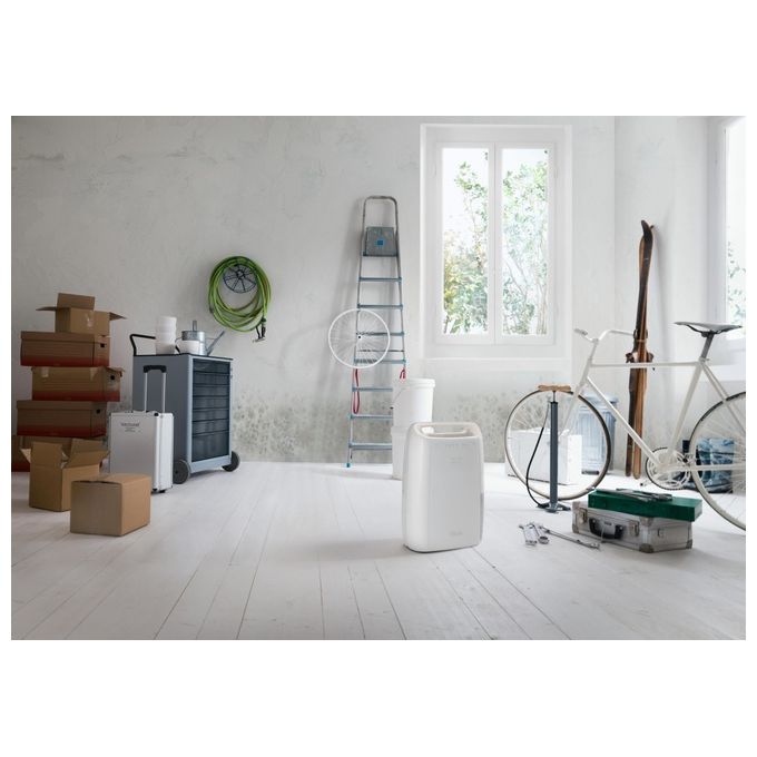 De'Longhi DEX210SF Tasciugo Deumidificatore 10L-Giorno Sistema di sicurezza Maniglia Bianco