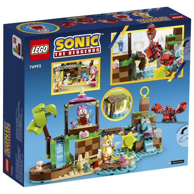 LEGO Sonic the Hedgehog 76992 L'Isola del Soccorso Animale di Amy, Giocattolo con 6 Personaggi, Regalo per Bambini dai 7 Anni