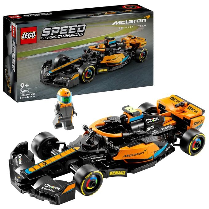 LEGO Speed Champions 76919 Mono Splitposto da Corsa McLaren Formula 1 2023, Macchina Giocattolo F1 per Bambini 9+, Auto da Costruire
