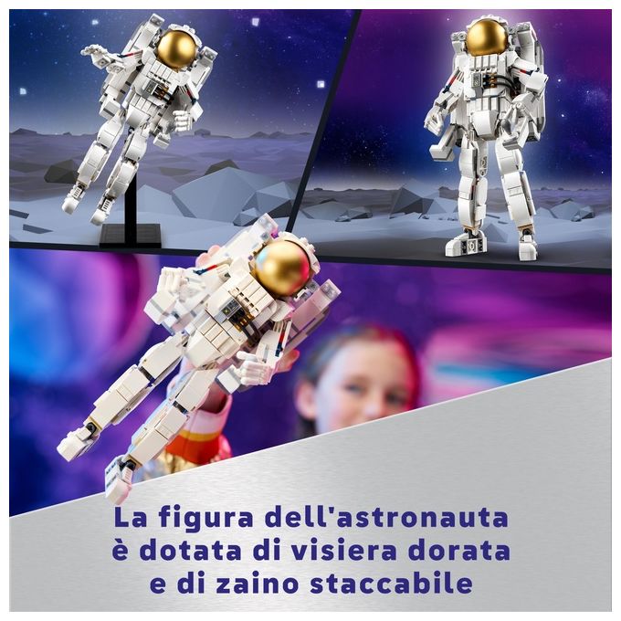 Lego 31152 Creator Set da costruzione 3 in 1 Astronauta Cane Spaziale Astronave Viper Jet 647 pezzi 9+ anni colore Multicolore