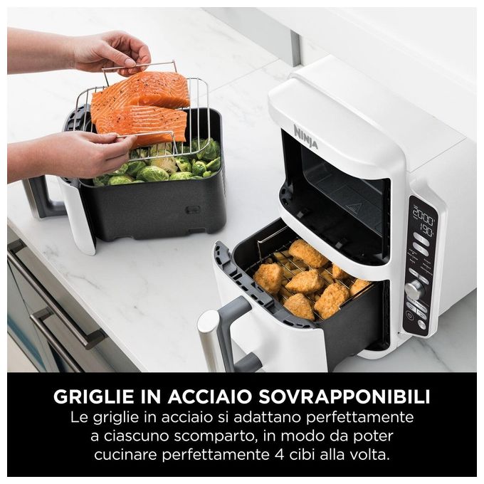 Ninja SL400EUWH Friggitrice ad aria Doublestack xl 9 5 lt - bianco