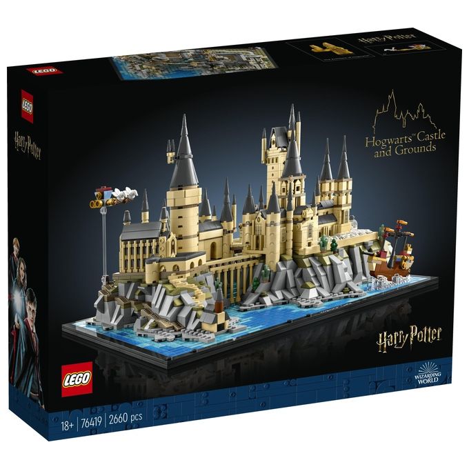 LEGO Harry Potter 76419 Castello e Parco di Hogwarts, Grande Set con Torre dell'Astronomia, Sala Grande e Camera dei Segreti