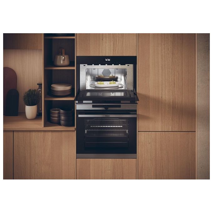 Haier HWO38MG2IHXBD Full Touch Series 2 Forno a Microonde da Incasso Combinato con Grill Capacita' 34 Litri Potenza 900 Watt colore Nero
