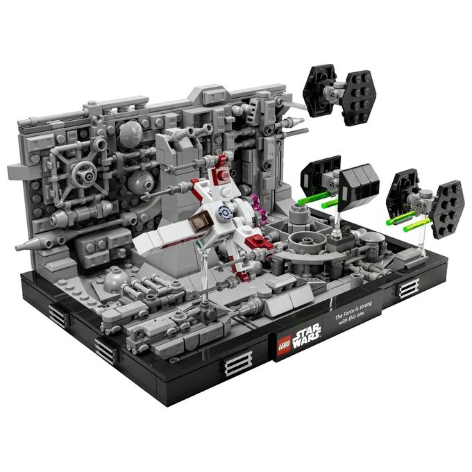 Lego star wars diorama volo trincea morte nera 75329 set costruzione 665 pezzi adulti