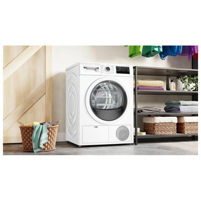 Bosch Serie 4 WTH85V18II Asciugatrice a pompa di calore 8 Kg Classe A++ Rumorosita' 65 dB Filtro Easy Clean Autodry Bianco