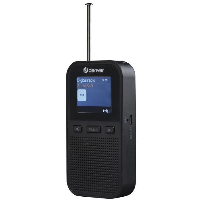 Denver DAH-126 Pocket Dab-FM Radio con Batteria Ricaricabile