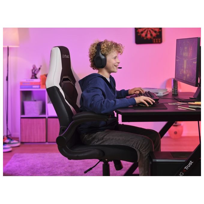Trust GXT 703W RIYE Sedia per Gaming Universale Nero-Bianco