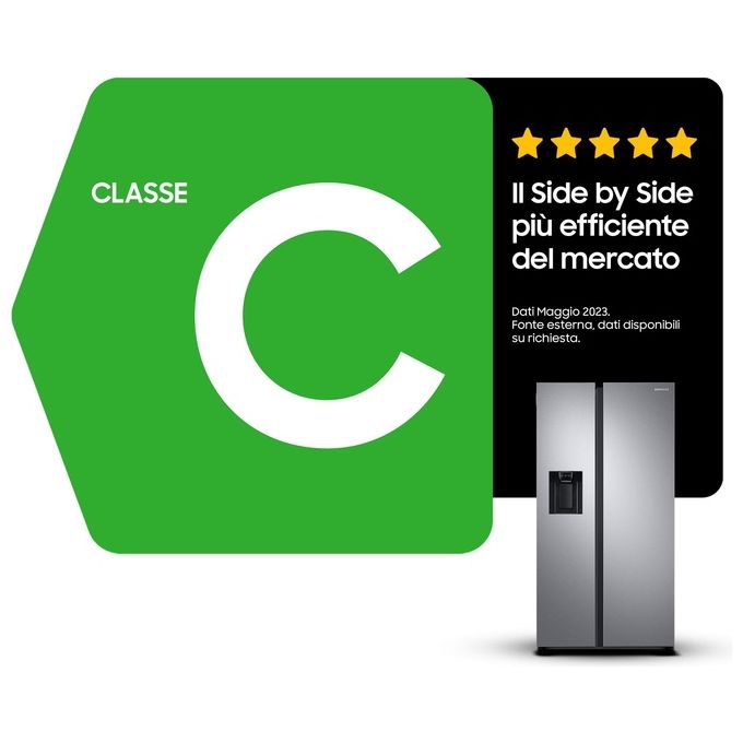 Samsung RS68A884CSL Frigorifero Side-by-Side Libera Installazione 635 Litri Classe Energetica C Argento
