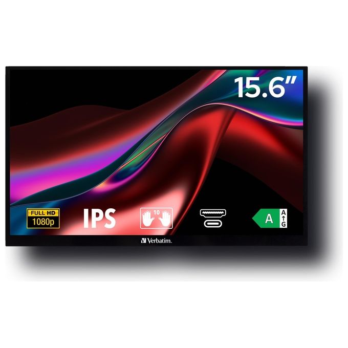 Verbatim Pmt-15 Monitor Portatile Touch 15.6'' Full Hd