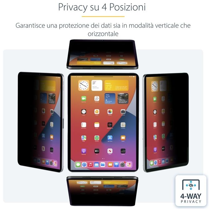 StarTech.com Filtro Privacy per iPad Pro da 129'' 3ª Generazione e Successive Abilitato al Touch Opaco
