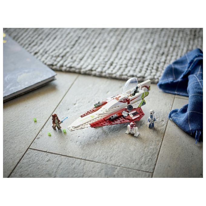 LEGO Star Wars 75333 Jedi Starfighter di Obi-Wan Kenobi, Set l'Attacco dei Cloni con Droide e Minifigure Taun We, Spada Laser