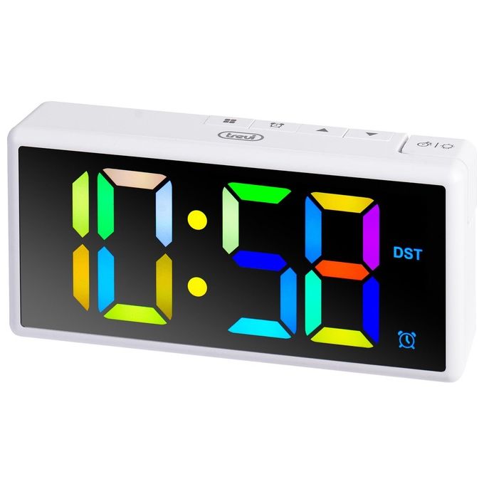 Trevi EC 886 Orologio Sveglia Digitale con Grande Display LED Multicolor