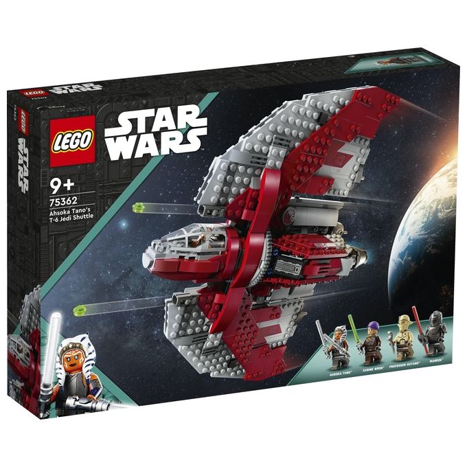 LEGO Star Wars 75362 Shuttle Jedi T-6 di Ahsoka Tano, Astronave Giocattolo con 4 Minifigure, Regalo della Serie Ahsoka