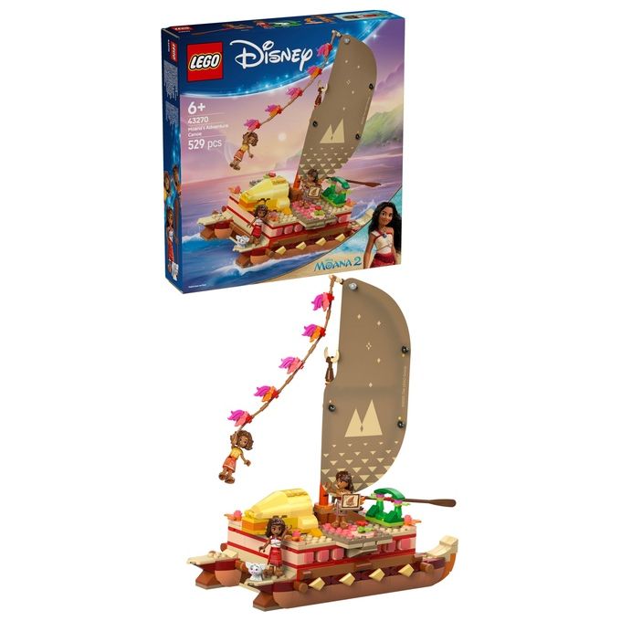 Lego Set 43270 La Canoa di Vaiana Disney Moana Avventura Creativa Gioco di Costruzione per Bambini e Collezionisti
