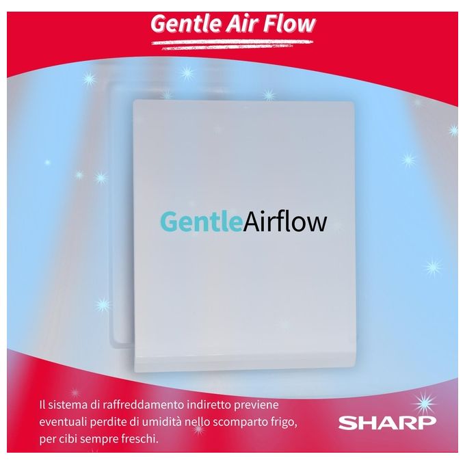 Sharp SJ-NRA11RMXRD Frigorifero Combinato Capacita' 331 Litri Classe energetica D Raffreddamento No Frost colore Rosso