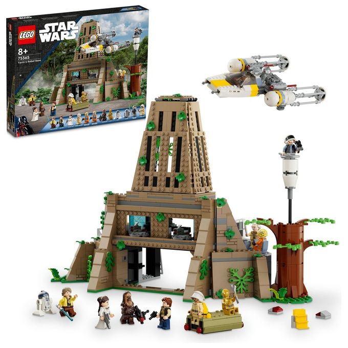 LEGO 75365 Star Wars: A New Hope Base Ribelle su Yavin 4 con 10 Minifigure, 2 Droidi, Starfighter Y-wing e Sala Comando
