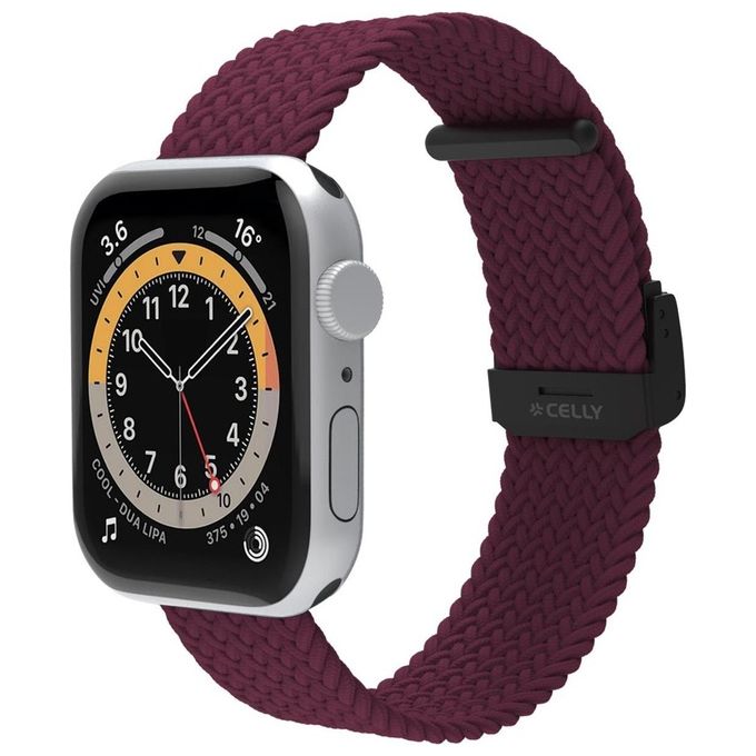 Celly WBand Cinturino per Apple Watch 42-44-45mm Braided Viola