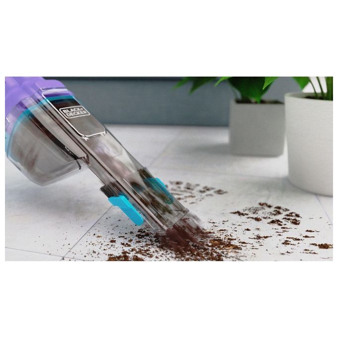 Black+Decker Mini Aspirapolvere Viola e Azzurro