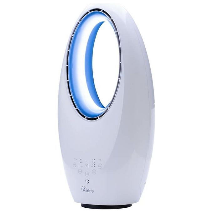 Ardes Ventilatore Ciclonico H60 Muna Bladeless Touch Led Bianco per un Comfort Ideale in Ogni Ambiente Domestico e Ufficio