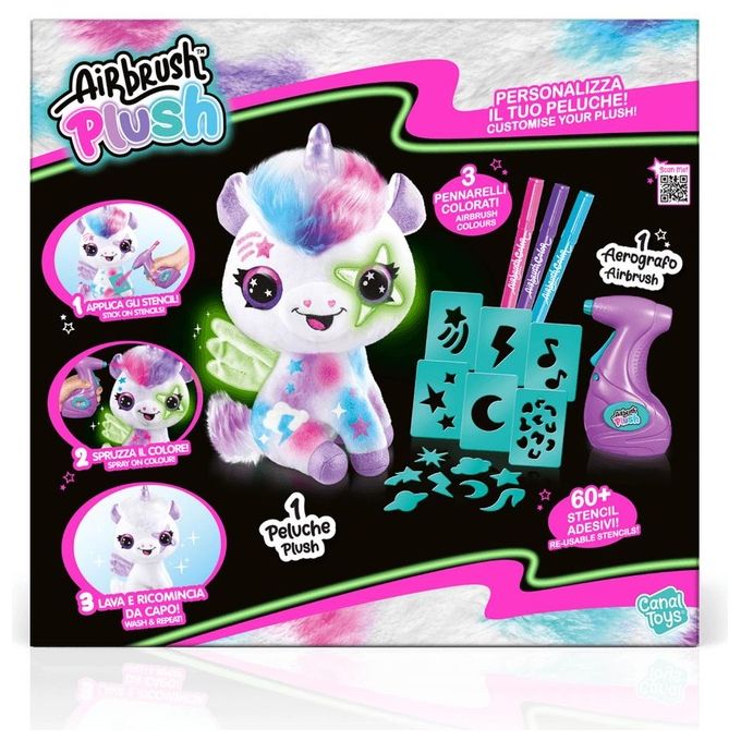 Rocco Giocattoli Peluche Airbrush Plush Magic Unicorn