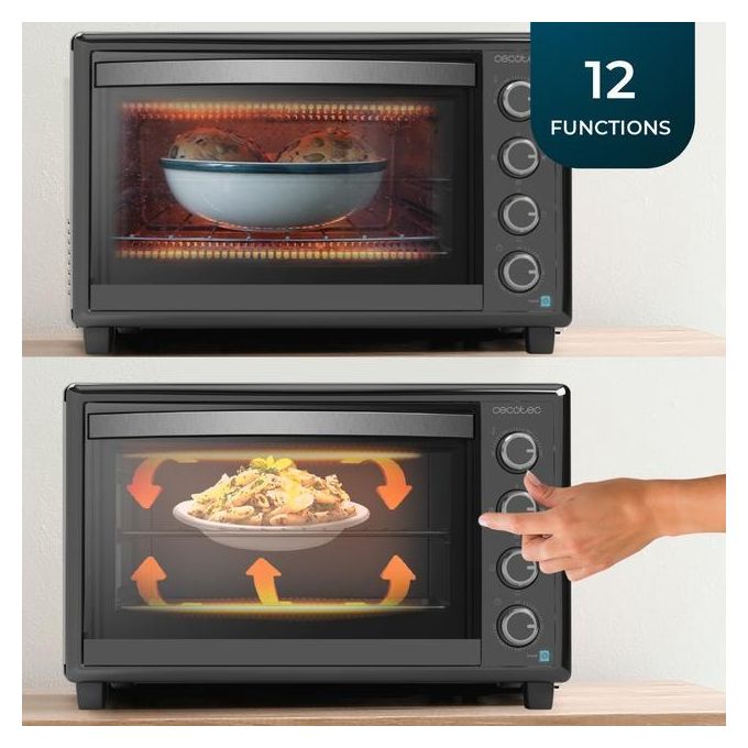 Cecotec Forno BakeandToast 4600 Black Gyro 46 Litri 2000W 12 Funzioni con Girarrosto