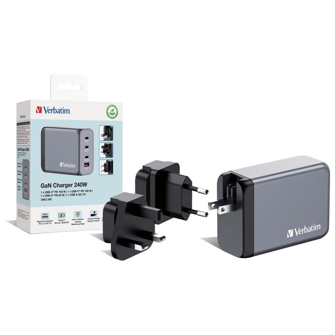 Verbatim Gan Charger 4 Porte 240W
