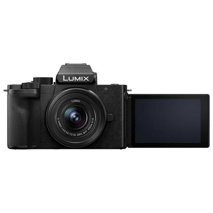 Panasonic Lumix DC-G100DKEGK Fotocamera Mirrorless Micro Quattro Terzi con Obiettivo Lumix G Vario 12-32mm F3.5-5.6 20.3MP 4K 30p e FHD 60 Video Nero