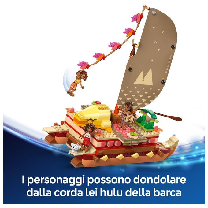 Lego Set 43270 La Canoa di Vaiana Disney Moana Avventura Creativa Gioco di Costruzione per Bambini e Collezionisti